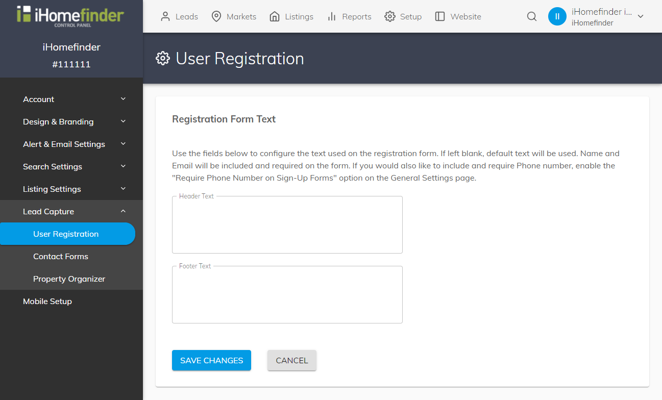 Lead Form Customization